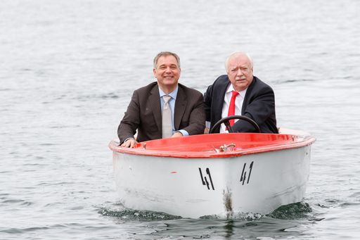 wkw - saison-eroeffnung alte donau 2015 -
Bürgermeister Michael Häupl und Wirtschaftskammer Wien-Präsident
Walter Ruck