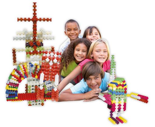 Vorschau Bild von fröhliche Kinder beim Bauen mit dem er-stone®
Konstruktionsbaustein