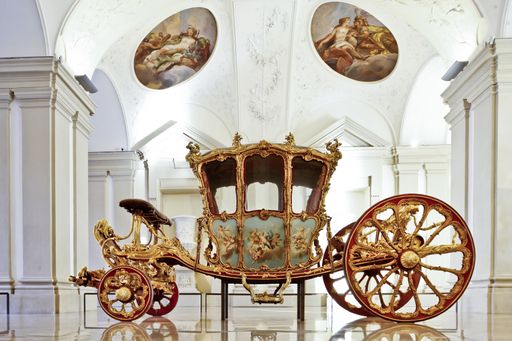  Nicolas Pineau (1684–1754) Der Goldene Wagen des
Fürsten Joseph Wenzel I. von Liechtenstein,1738; 2003 neu
aufgestellt in der Sala Terrena des GARTENPALAIS