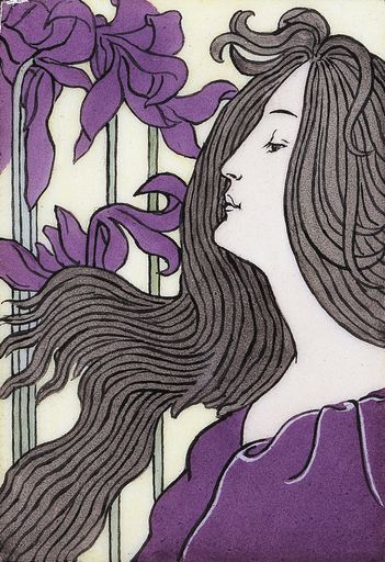 Vorschau Bild von Josef Maria Auchentaller, Astuccio portasigarette
Figura femminile con iris | 1898–1900 argento, smalti (interno
dorato) | collezione privata