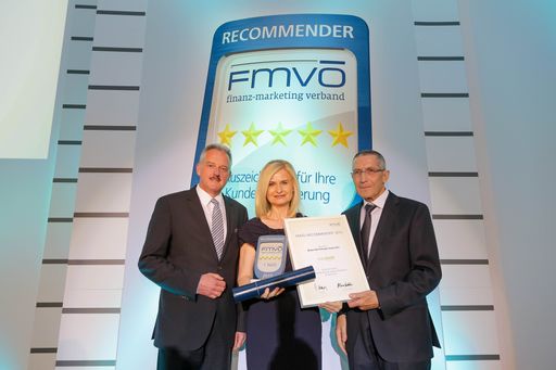 Siegerfoto easybank beim Recommender Award