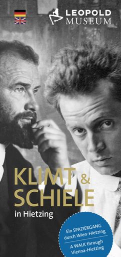  Cover-Broschüre Gustav Klimt & Egon Schiele in
Hietzing, Fotomontage: Abb.1 Gustav Klimt; Abb.2 Egon Schiele
(jeweils Detail)