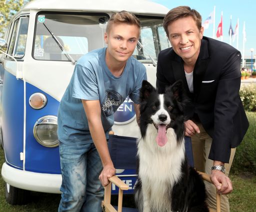 Vorschau Bild von NFF 2015 - Stargäste Lukas und Boarder Collie Falco mit Robert
Steiner