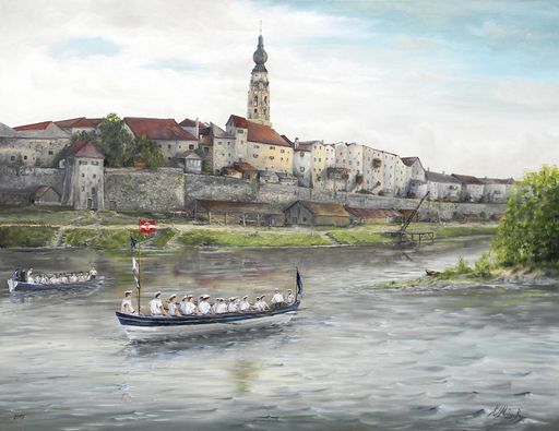  Ausfahrt der Marinekadetten auf dem Inn
