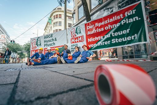 Die Mariahilfer Straße wird mit dem Bau der U5 zum
Millionengrab