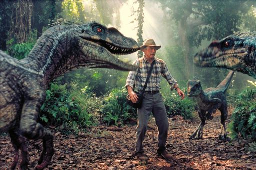 Angriff der Raptoren: Dr. Grant (Sam Neill) schwebt
in großer Gefahr © RTL II - Recht zum Abdruck/Darstellung
zeitlich/sachlich beschränkt auf die Bewerbung der Sendung.