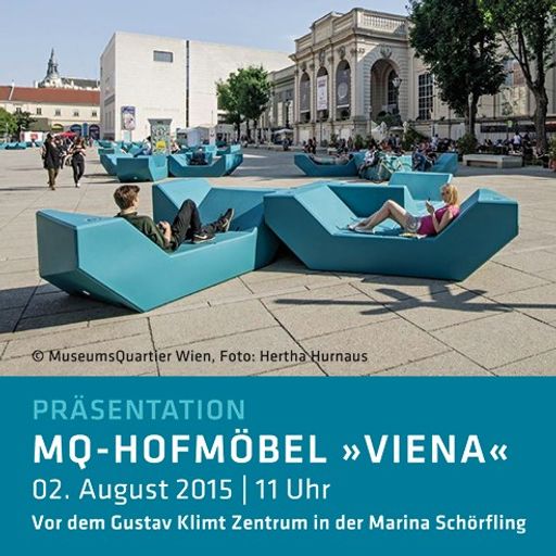 MQ-Möbel Viena in Kürze auch vor dem Klimt-Zentrum am Attersee