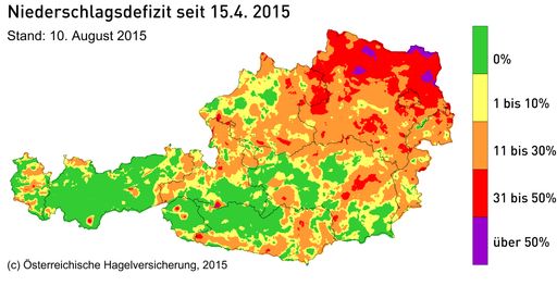Chart: Niederschlagsdefizit