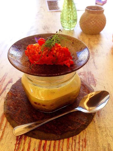 Vorschau Bild von Beef Tartar Bubble Tea im Glas