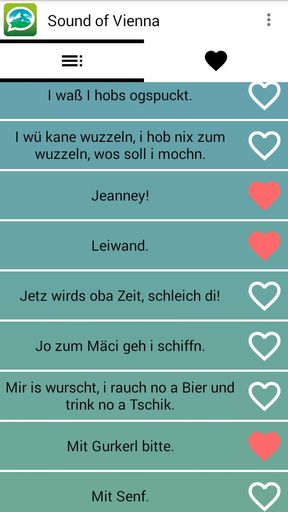 Vorschau Bild von Soundboard-App "Sound of Vienna" - Favoritenliste