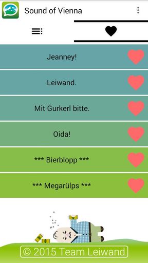 Vorschau Bild von Soundboard-App "Sound of Vienna" - Liste