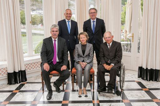  Gruppenfoto der deutschsprachigen Finanzminister in
Salzburg (v.l.n.r.: Schelling, Hasler, Widmer-Schlumpf, Gramegna,
Schäuble)