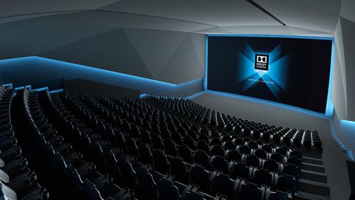 Rendering eines Dolby Cinema Saals