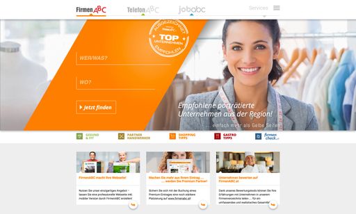 Neue Startseite www.firmenabc.at