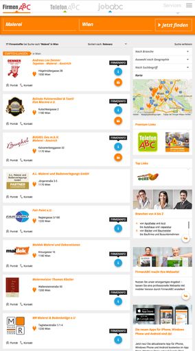 Vorschau Bild von Beispiel Trefferseite www.firmenabc.at