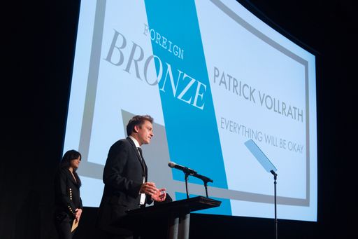 Patrick Vollrath, winner of the bronze medal in the
foreign film category for Everything Will Be Okay, during the 42nd
Annual Student Academy Awards® on Thursday, September 17, in Beverly
Hills.