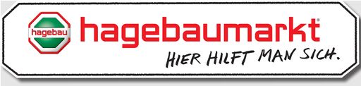  Logo hagebaumarkt inklusive Slogan "Hier hilft man
sich"
