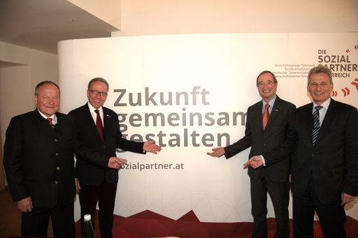  Die vier Sozialpartnerpräsidenten bei der
Pressekonferenz beim Bad Ischler Dialog.