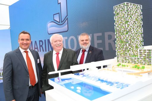  Projektvorstellung und anschließender Spatenstich MARINA TOWER,
Wiens neues Wohnerlebnis
