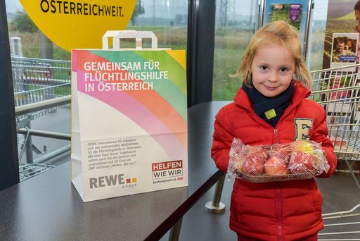  REWE International AG unterstützt Flüchtlingshilfe
des ORF.
