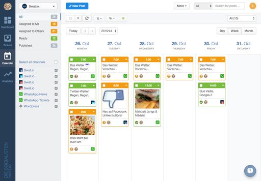 Vorschau Bild von Screenshot: WhatsApp Broadcasts im Swat.io Kalender