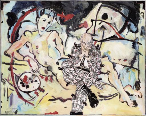 Peter Sengl, geb. 1945, lebt und arbeitet in Wien
95 JAHRE SPÄTER SITZ (BOECKL – KANDINSKY – SENGL) | 2014
Mischtechnik auf Leinwand, 120 × 150 cm Im Besitz des Künstlers