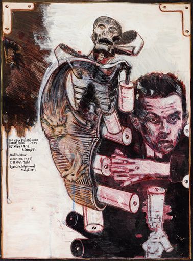 Vorschau Bild von Peter Sengl, geb. 1945, lebt und arbeitet in Wien
MIT NEUNZYLINDRISCHER AUFHELLUNG | 2001 Mischtechnik auf Papier ,
60,9 × 45,1 cm Im Besitz des Künstlers