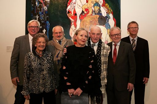 Vorschau Bild von http://www.apa-fotoservice.at/galerie/7245 Im Bild
v.l.n.r.: Mag. Carl Aigner (Direktor Landesmuseum Niederösterreich,
Vorstandsmitglied Leopold Museum-Privatstiftung, Kurator der
Ausstellung), Dr. Elisabeth Leopold (Vorstandsmitglied Leopold
Museum), Michael Schottenberg (ehem. Direktor des Volkstheater,
Schauspieler, Regisseur, Eröffnungsredner), Susanne Lacomb-Sengl
(Frau des Künstlers, Künstlerin), Peter Sengl (Künstler), Mag. Werner
Muhm (Vorstandsmitglied Leopold Museum) und Dr. Franz Smola
(Sammlungskurator Leopold Museum, Katalogautor)