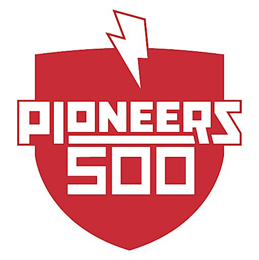 Vorschau Bild von Logo Pioneers500 als AI Format. Das Logo das für Pioneers500
verwendet wird und Pioneers500 darstellt.