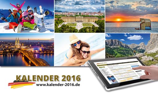  Urlaubsplanung für deutsche Touristen mit dem
Onlinekalender Kalender-2016.de