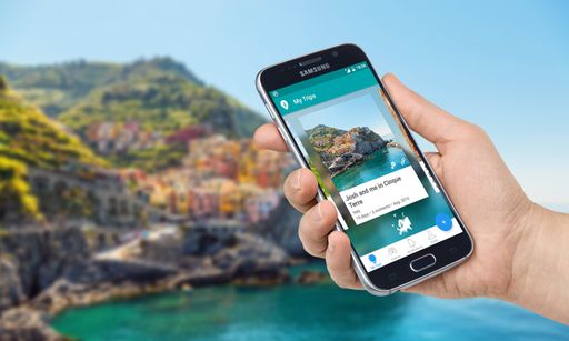Vorschau Bild von Journi gibt es seit November 2015 auch auf Android. Hier vor der
Italienischen Stadt Cinque Terre.