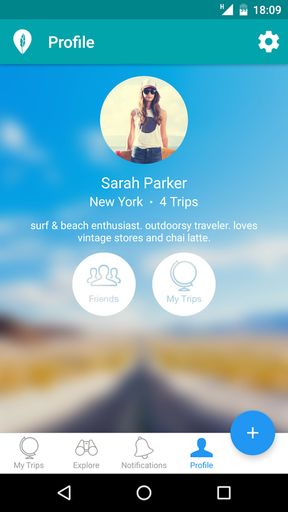 Vorschau Bild von Jeder Reisende hat einen Reisepass, so auch auf Journi. Hier
siehst du welche Reisen du bereits gemacht hast und mit wem du
befreundet bist. Außerdem kannst du hier deine Einstellungen
verwalten.