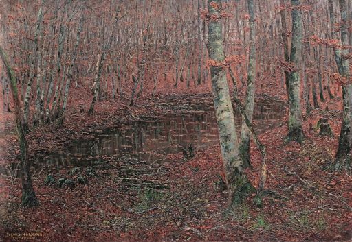 Vorschau Bild von Ausstellung Theodor von Hörmann: Theodor von
Hörmann (1840–1895), Tümpel im Buchenwald, 1892, Öl auf Leinwand,
70,5 × 120 cm, Tiroler Landesmuseum Ferdinandeum, Innsbruck