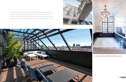 Vorschau Bild von Doppelinnenseite Buch „OBEN DRAUF" Objekt Hoher Markt, Wien