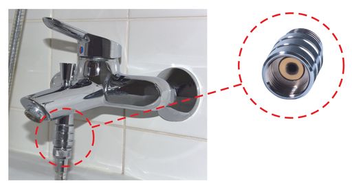 Waterreducer Einbausituation.