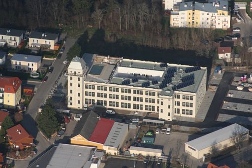 Spinnerei Teesdorf Luftaufnahme