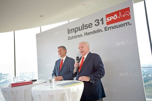BILD zu OTS 0178: Häupl und Niedermühlbichler präsentierten
Wiener SPÖ-Organisationsreform