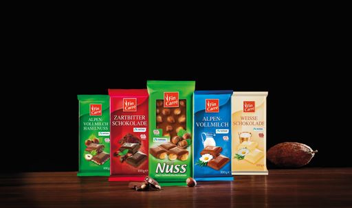 Fin Carré-Schokoladen mit Fairtrade- und
UTZ-Zertifizierung