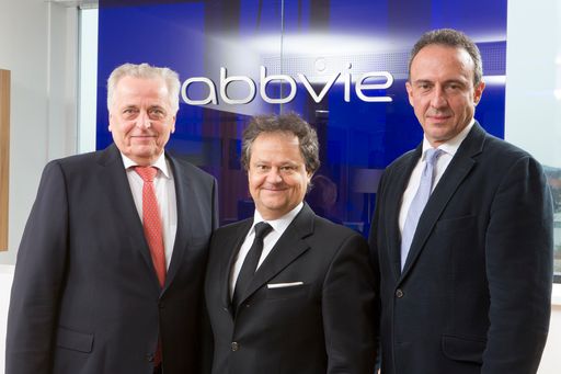 Von links: Präsidentschaftskandidat Rudolf
Hundstorfer; Ingo Raimon, General Manager AbbVie Österreich; Esteban
Plata, Vice President Western Europe & Canada AbbVie