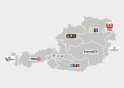 Vorschau Bild von Der Kanal R9 Österreich fasst mehrere lokale und
regionale TV-Sender aus allen neun österreichischen Bundesländern
unter einem Dach zusammen, darunter W24, Ländle TV, Tirol TV, RTS,
LT1, KT1, Kanal3, SchauTV sowie N1.