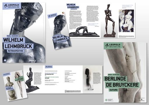 Neues Corporate Design des Wiener Leopold Museum
von c satek, Plakat, Folder, Einladung; Ausstellungen Wilhelm
Lehmbruck und Berlinde De Bruyckere