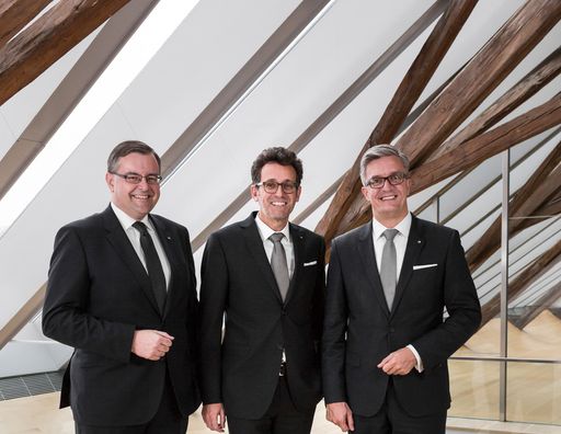 Mit 01.01.2016 das neue BTV Vorstandsteam: Mario
Pabst, Vorstandsvorsitzender Gerhard Burtscher und Michael Perger
(v. l. n. r.).