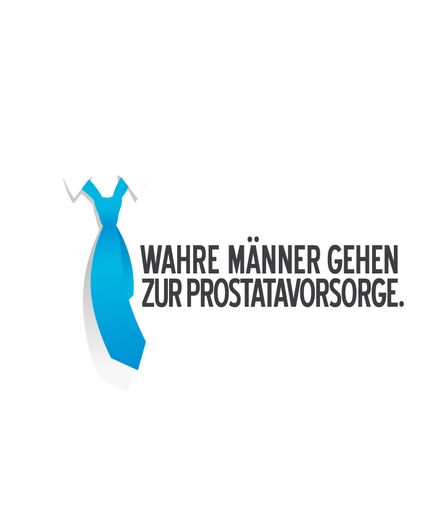 Die lockere Krawatte soll an die Prostatavorsorge
erinnern