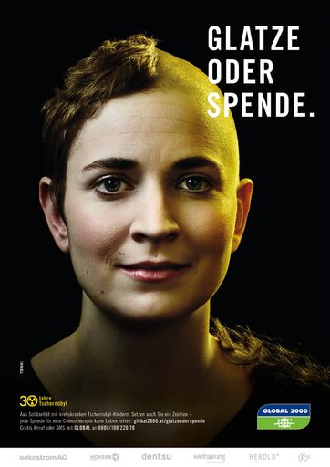  Ich scher mich um die Tschernobyl-Kinder – und Sie?
GLOBAL 2000 und TBWA\Wien starten Kampagne für das Projekt
Tschernobyl-Kinder.