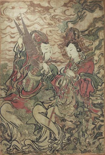  Fragmente eines Frieses, Prozession von 87
himmlischen Wesen Wandmalerei, China, Yuan-Dynastie (1260–1368)