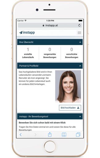  instapp präsentiert mobiles Bewerben mit einem
Klick
