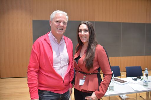  Johann Rieser (Aktivhotel Rieser, Achensee) mit
Maria Nussbaumer (mystrategy)