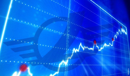 blue business graph abstract background