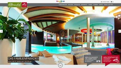  Die neue responsive Webseite für das Kinderhotel
Ellmauhof in Hinterglemm.