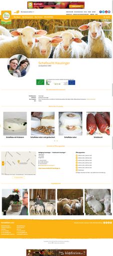 Beispiel einer Produzent/innen-Seite in der
Online-Bio-Suchmaschine Biomaps